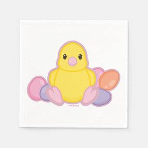 Serviettes Jetables Motif de poussin de ressort de Lil