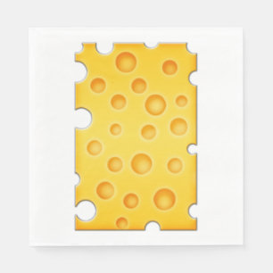 Serviettes Jetables Motif de texture de Cheezy de fromage suisse