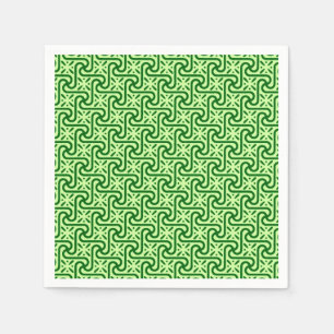 Serviettes Jetables Motif de tuiles égyptiennes, émeraude et vert ci