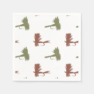 Serviettes Jetables Motif des leurres de pêche aérienne
