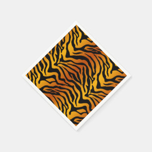 Serviettes Jetables motif exotique de tigre du Bengale 