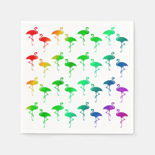 Serviettes Jetables Motif flamants roses arc-en-ciel Fierté LGBTQ