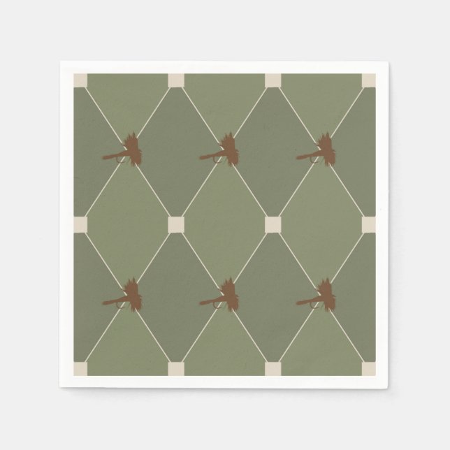 Serviettes Jetables Motif Harlequin Fly Fishing Lures (Devant)