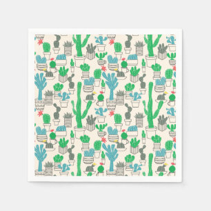 Serviettes Jetables Motif naturel des cactus floraux