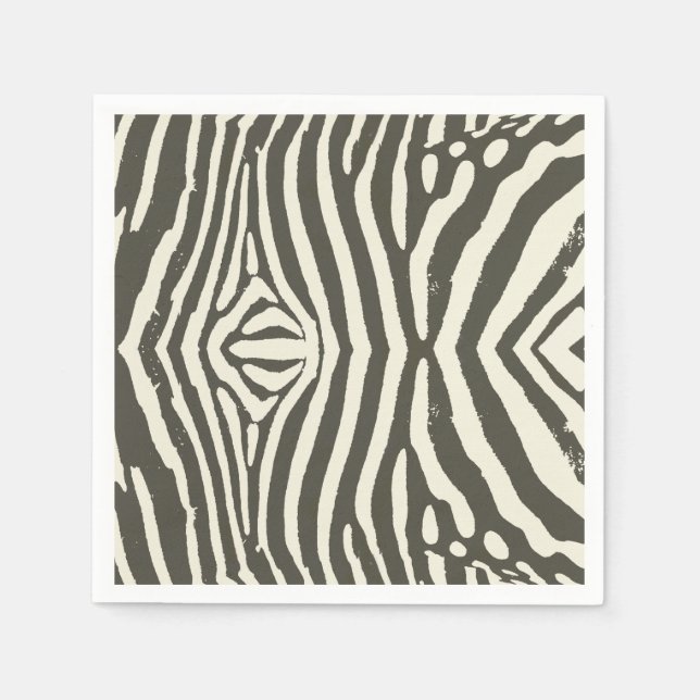 Serviettes Jetables Motif Poster de animal Zebra Stripe (Devant)