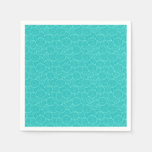 Serviettes Jetables Motif tourbillon japonais - turquoise et aqua
