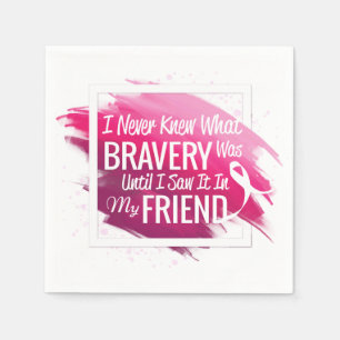 Serviettes Jetables Mots d'encouragement pour un ami courageux avec le