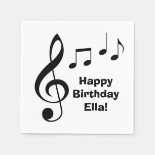 Serviettes Jetables "Music Notes" Papier Napkins