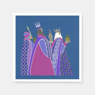 Serviettes Jetables Napkins de Noël - Hommes sages de Noël
