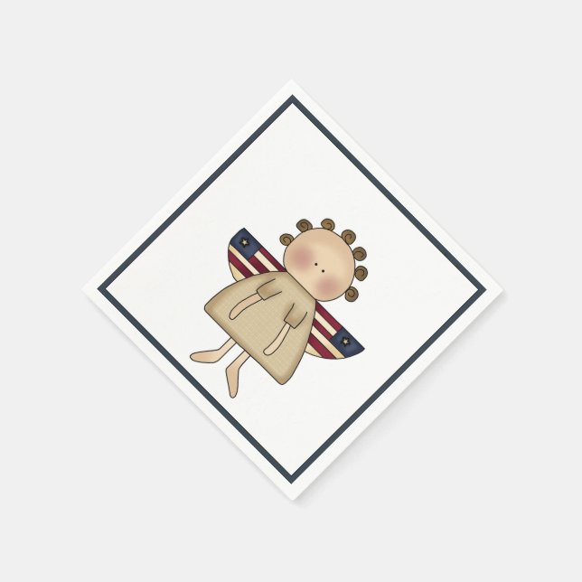 Serviettes Jetables Napkins en livre blanc Americana (Coin)