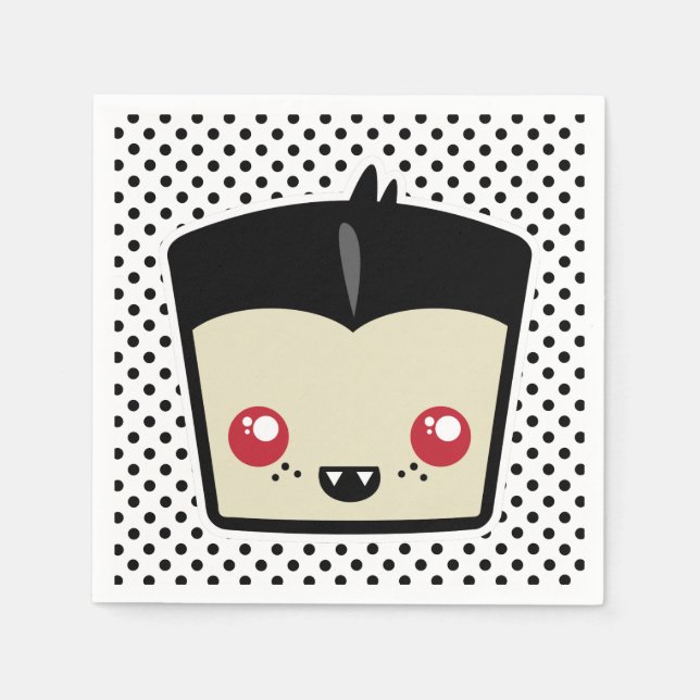 Serviettes Jetables Napkins Kawaii Dracula (Devant)