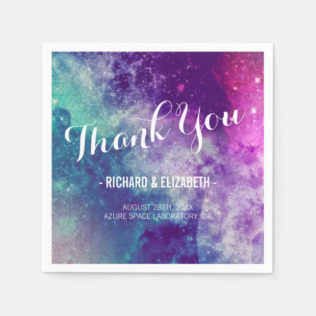 Serviettes Jetables Napkins Mariage Pastel Galaxy (Devant)