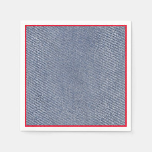 Serviettes Jetables Napkins Western Party Denim Imprimer
