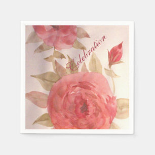 Serviettes Jetables Naples Coral Rose