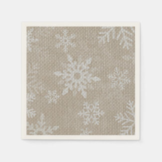 Serviettes Jetables Naples de Noël Snowflake