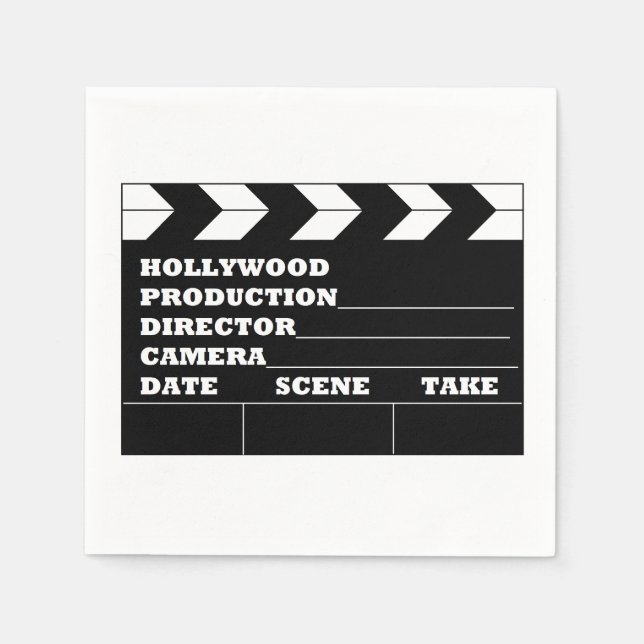 Serviettes Jetables Naples en carton Hollywood (Devant)