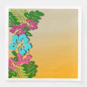 Serviettes Jetables Naples en papier Hawiian Luau