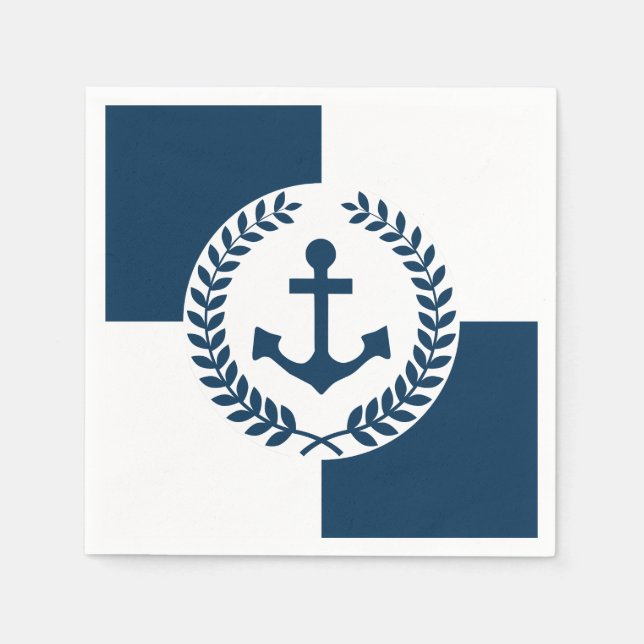 Serviettes Jetables Nautical themed design (Devant)