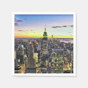 Serviettes Jetables New York City Manhattan Skyline