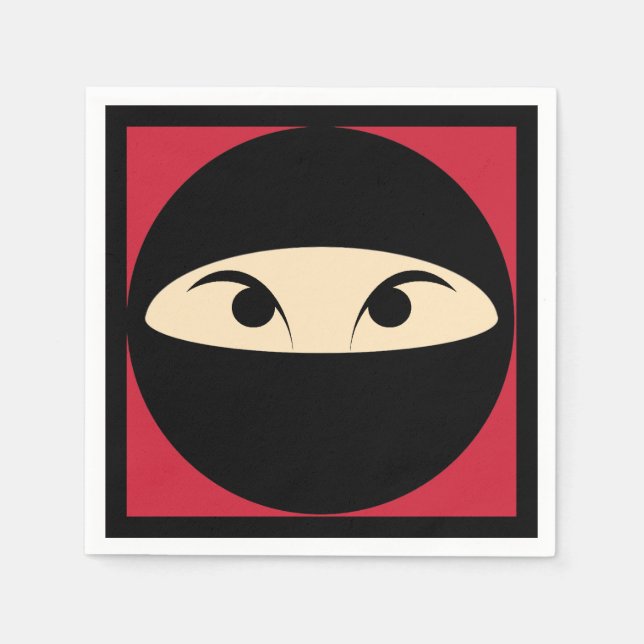 Serviettes Jetables Ninja Face (Devant)