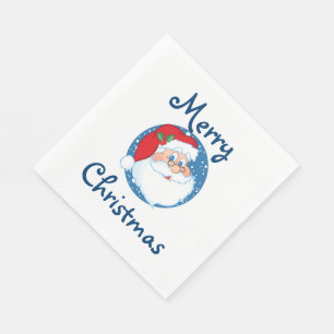 Serviettes Jetables Noël Blanc standard déjeuner Napkin/Père Noël