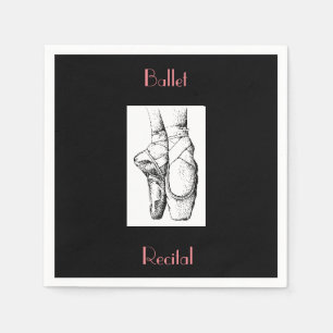 Serviettes Jetables Noir Ballet Considérant Papier Naples
