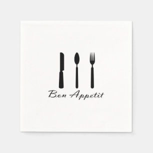 Serviettes Jetables Noir de serviette de papier d'Appetit de fève de