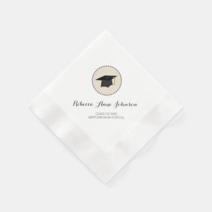 Serviettes Jetables Obtention du diplôme personnalisable de taloche