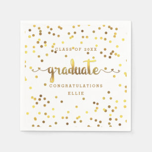 Serviettes Jetables Obtention du diplôme personnalisée de confettis 