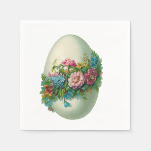 Serviettes Jetables Oeuf victorien de fleur de Pâques !