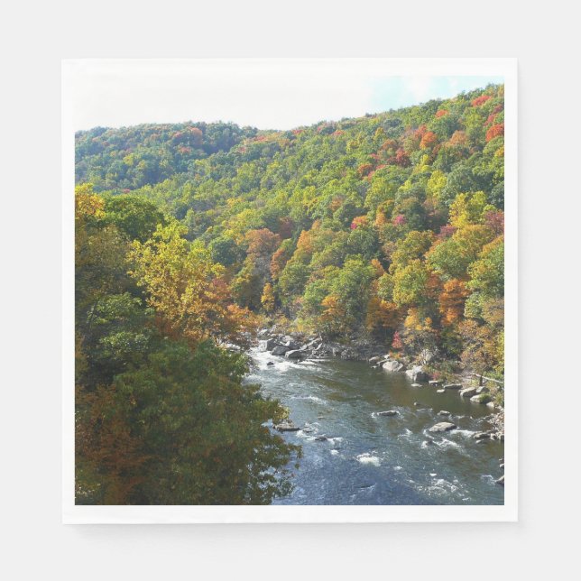 Serviettes Jetables Ohiopyle River à l'automne II Pennsylvanie Automne (Devant)