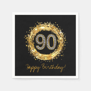 Serviettes Jetables Or des confettis   de Bling de parties