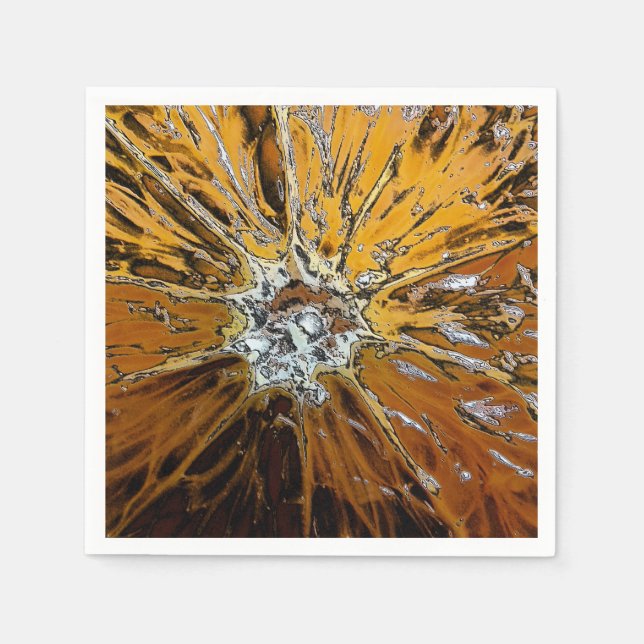 SERVIETTES JETABLES ORANGES (Devant)