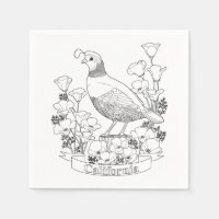 Page de coloration des oiseaux et des fleurs de l'
