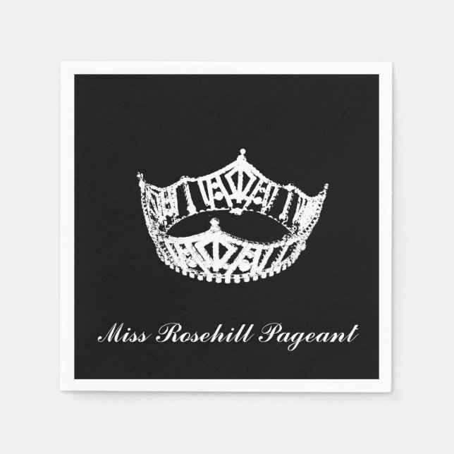 Serviettes Jetables Pageant Couronne Papier Naples (Devant)