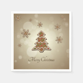 Serviettes Jetables Pain d'épices Arbre de Noël