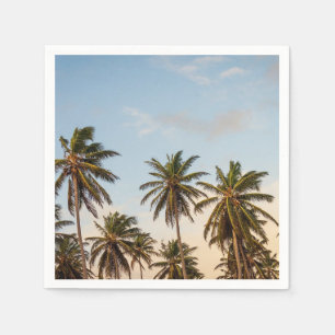 Serviettes Jetables Palmiers de vacances tropicaux