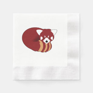 Serviettes Jetables Panda rouge