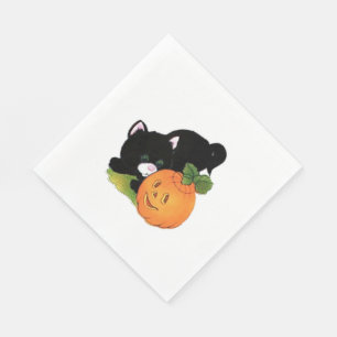 Serviettes Jetables Paniers-repas blanc standard Napkin/Halloween