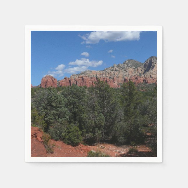 Serviettes Jetables Panorama de Red Rocks à Sedona Arizona (Devant)