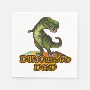 Serviettes Jetables Papa Dinomite