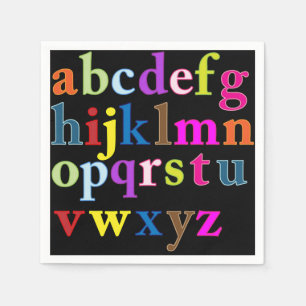 Serviettes Jetables Papier Alphabet Napkin