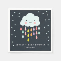 Papier Cloud Napkin Baby sprinkle Raindrops Douche