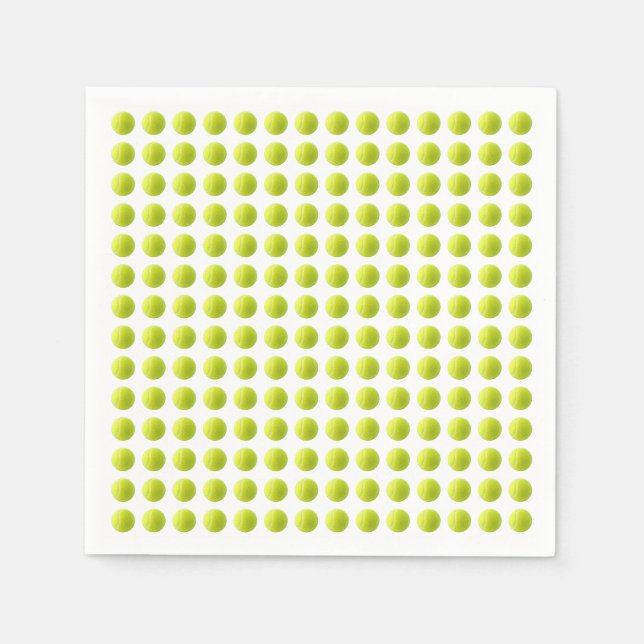 Serviettes Jetables Papier de balle de tennis Napkin (Devant)
