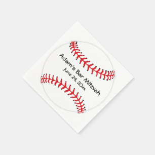 Serviettes Jetables Papier de conception de base-ball