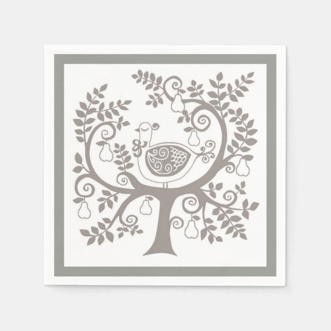 Serviettes Jetables Papier de Noël (Devant)