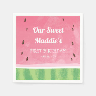 Serviettes Jetables Papier de pastèque Napkin Melon Fruit d'anniversai