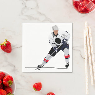 Serviettes Jetables Papier du lecteur de hockey sur glace