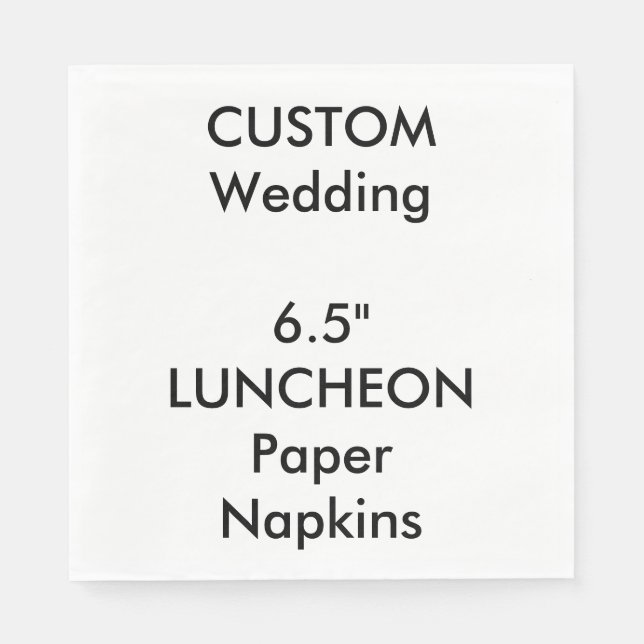 Serviettes Jetables Papier jetable blanc personnalisé LUNCHEON (Devant)