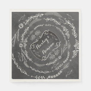 Serviettes Jetables Papier Mariage Chalkboard personnalisé